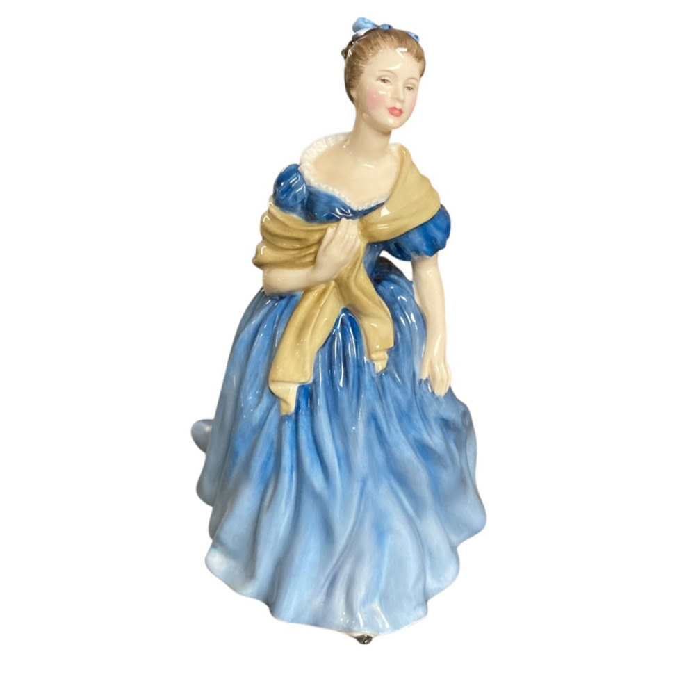 Vintage 1963 Royal Doulton #2304 "Adrienne" 8-inch Tall Bone China Lady Figurine